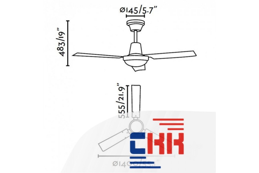 Faro Indus 140 Blanco (33001)