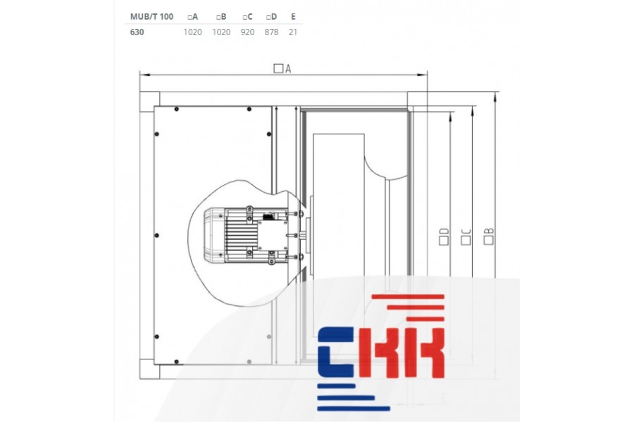 Systemair MUB/T 100 630D4-K2-L